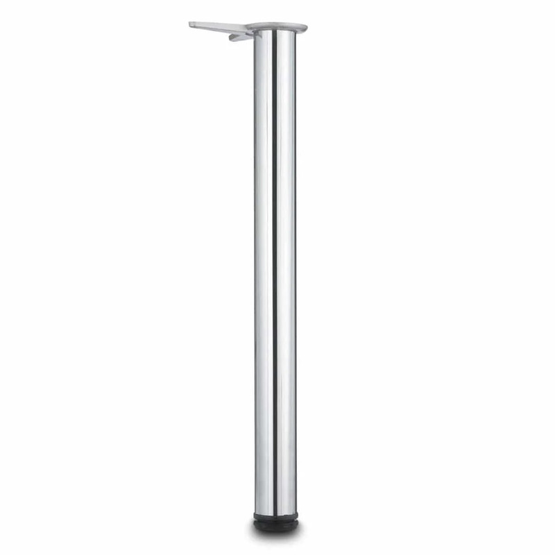 27-1/2" (700 mm) Adjustable Table Leg Chrome Pack of 4
